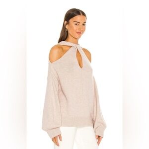 NWT Revolve Bubish Alexandra Cashmere Knit Pullover in Oatmeal M